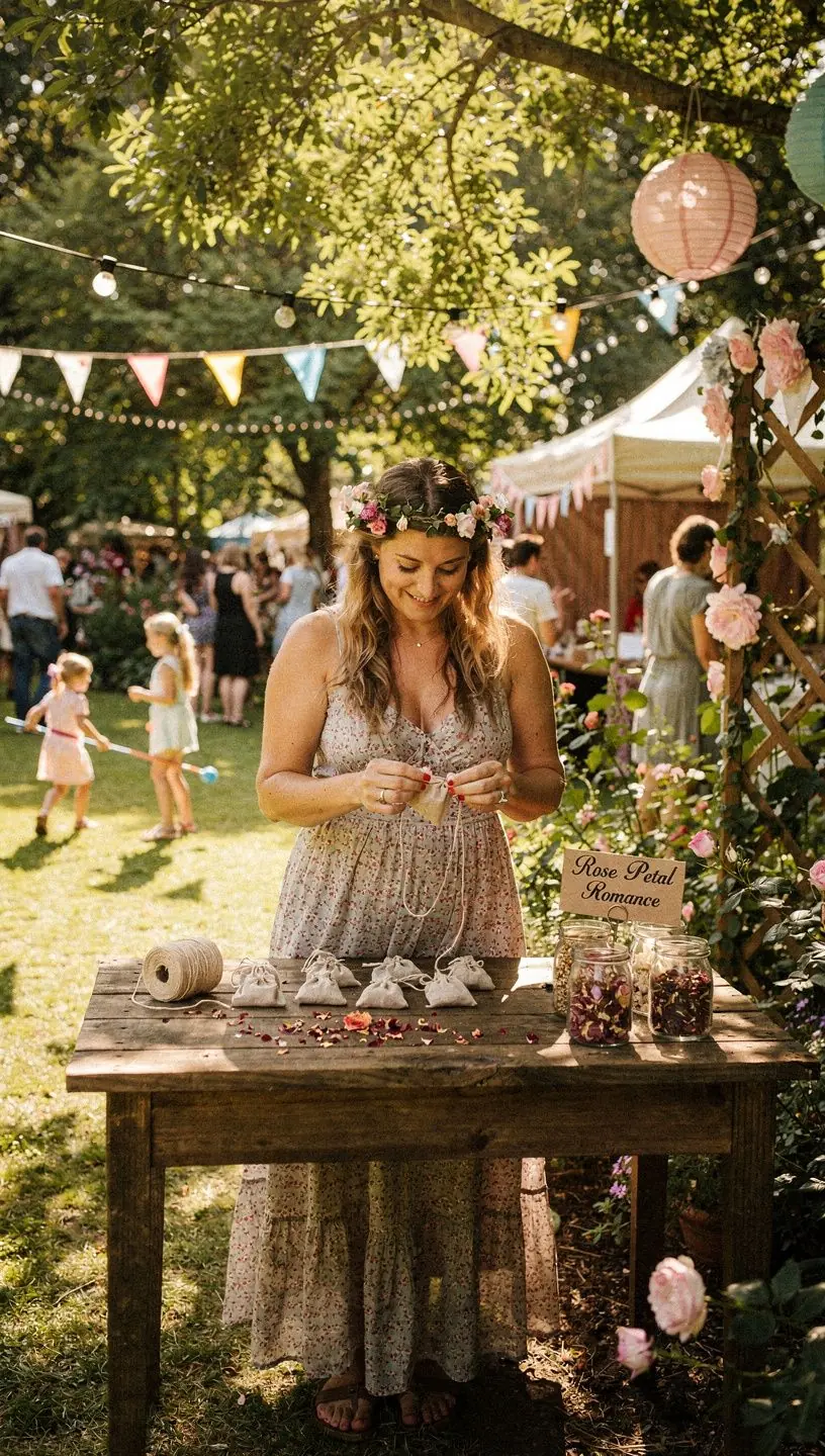 Színes rózsák, amelyek a tea varázslatos összetevőit jelentik.